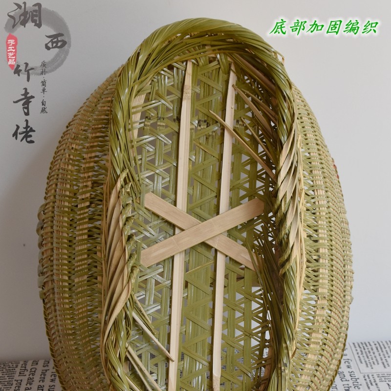 包邮手工竹编竹篮收纳筐竹篓竹制品茶叶采摘篮手提菜篮子绿色环保
