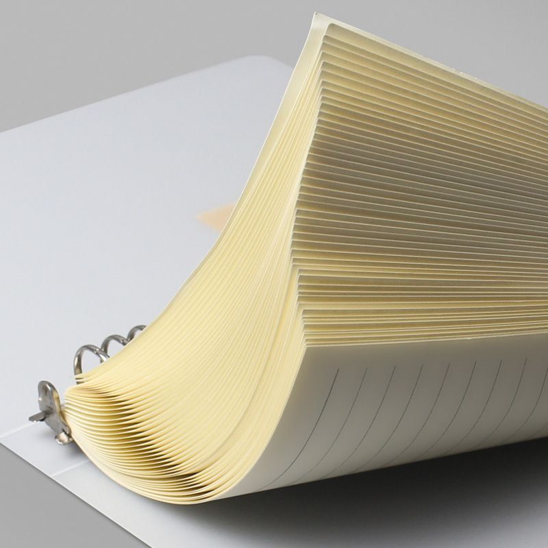 活页本透明b5可拆卸换替芯方格笔记本子加厚简约大学生扣环大号记