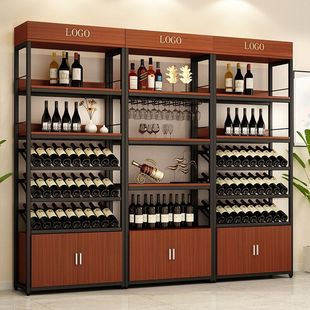 葡萄酒架 红酒柜家用酒架酒吧落地柜收纳铁艺展示架置物架酒杯欧式