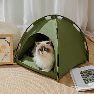 宠物帐篷可拆洗狗窝猫窝冬季 通用成猫房子猫帐篷 保暖半封闭式 四季