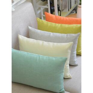 现代客厅沙发长条抱枕套长方形枕午睡枕橙色腰枕床头靠垫含芯定做