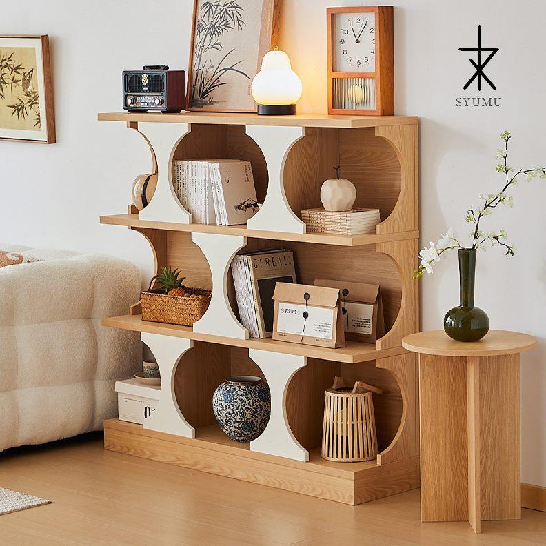 三又木展示柜家用餐边柜玄关柜客厅书柜新中式书柜书架置物装饰柜