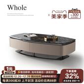 诚骏轻奢大理石茶几别墅客厅家用高档现代简约意式 天然奢石茶几桌