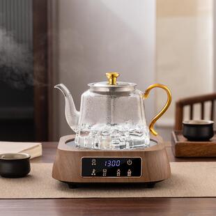 玻璃烧水壶可明火电陶炉煮茶壶耐高温高硼硅茶水分离泡茶侧把沏茶