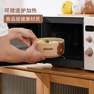 保鲜保温饭盒微波加热密封小巧饭盒便当盒家用上班族圆形陶瓷餐盒