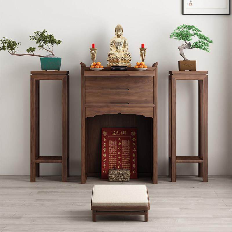 现代实木地主柜新中式神台柜供桌香案家用土地爷贡台桌小型财神桌,住宅家具,供桌,淘宝优惠券,粉丝福利购,淘宝优惠卷