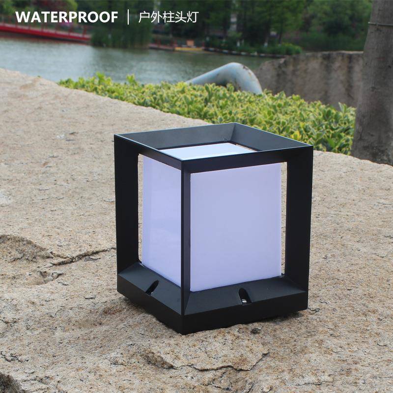 柱头灯户外庭院门头灯门柱灯别墅花园墙头灯接电门灯太阳能围墙灯
