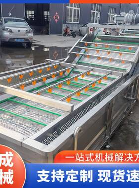 水果洗蔬菜气泡清机制菜预处CTB理清洗设备厂中药材去预杂清洗家