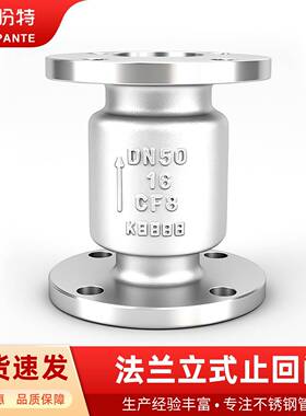 304不锈钢法兰立式止回阀H42W-16P管道单向阀316升降式止逆阀