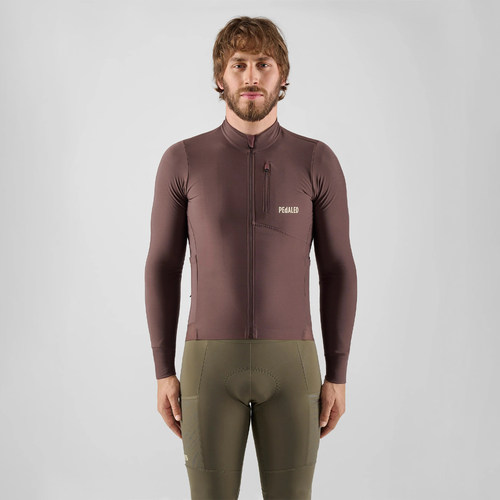 【新品】PEdALED 男士 Odyssey 系列 加绒保暖长袖骑行服 火山棕