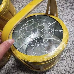 四川烘笼竹编碳火盆烘茶叶烤火笼老人家用手提烧炭取暖杯火盆火蓝