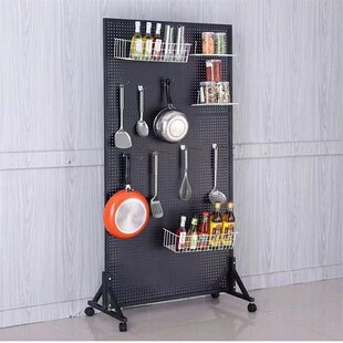 立式落地支架圆孔洞洞板货架饰品展示架厨房配件置物架超市货架