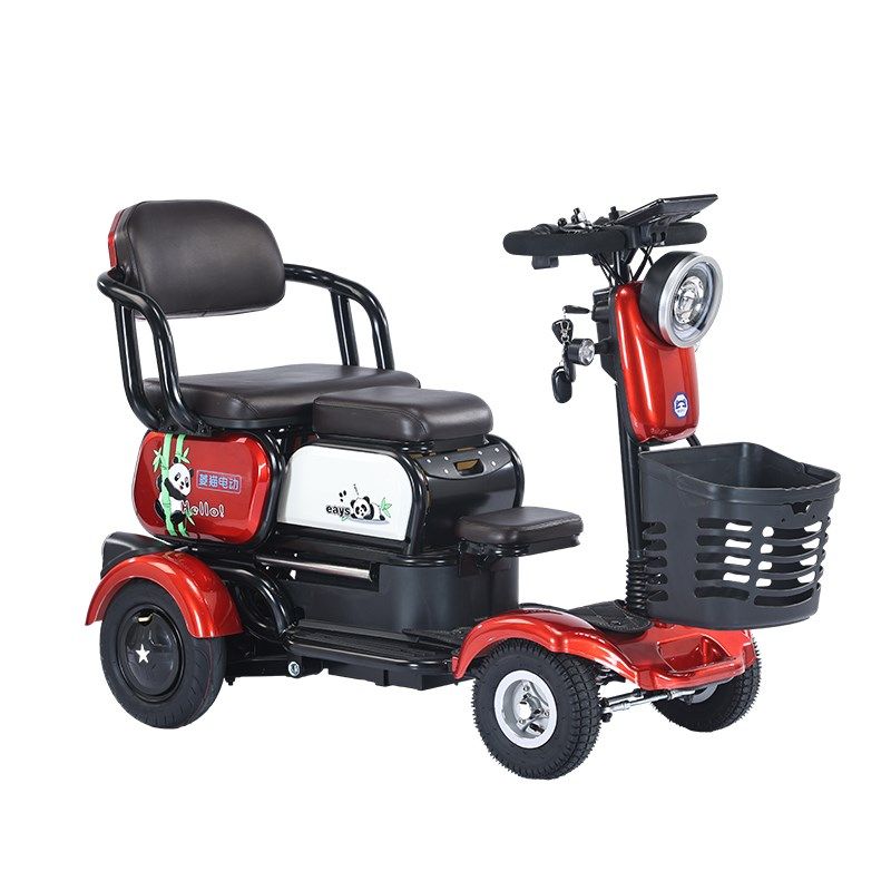 五菱菱猫新款老年人接送孩子代步车四轮电动车老人电动代步车双人