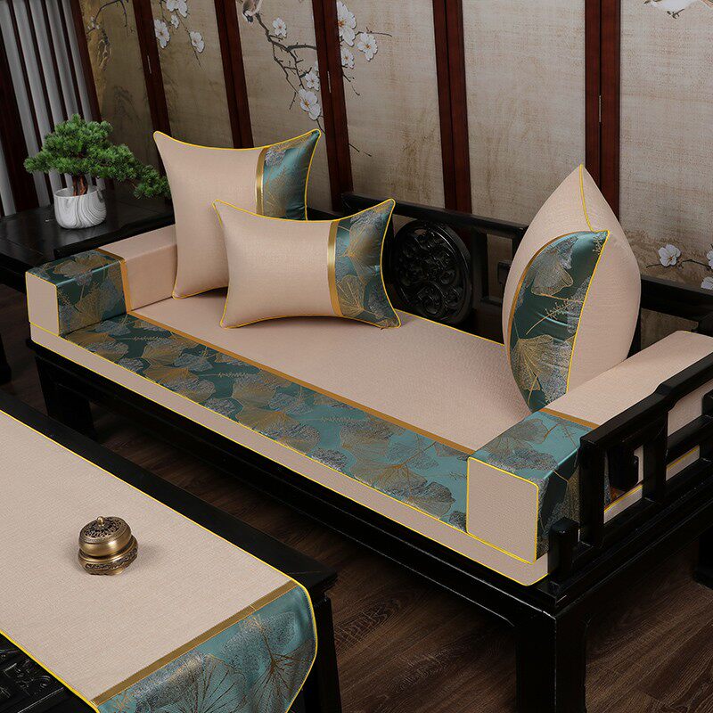 红木沙发坐垫中式带靠背实木椅家具沙发垫新中式防滑罩套海绵定制