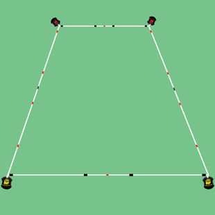 可携式单打双打场地线球网羽毛球收纳式简易排球场可移动网柱网架