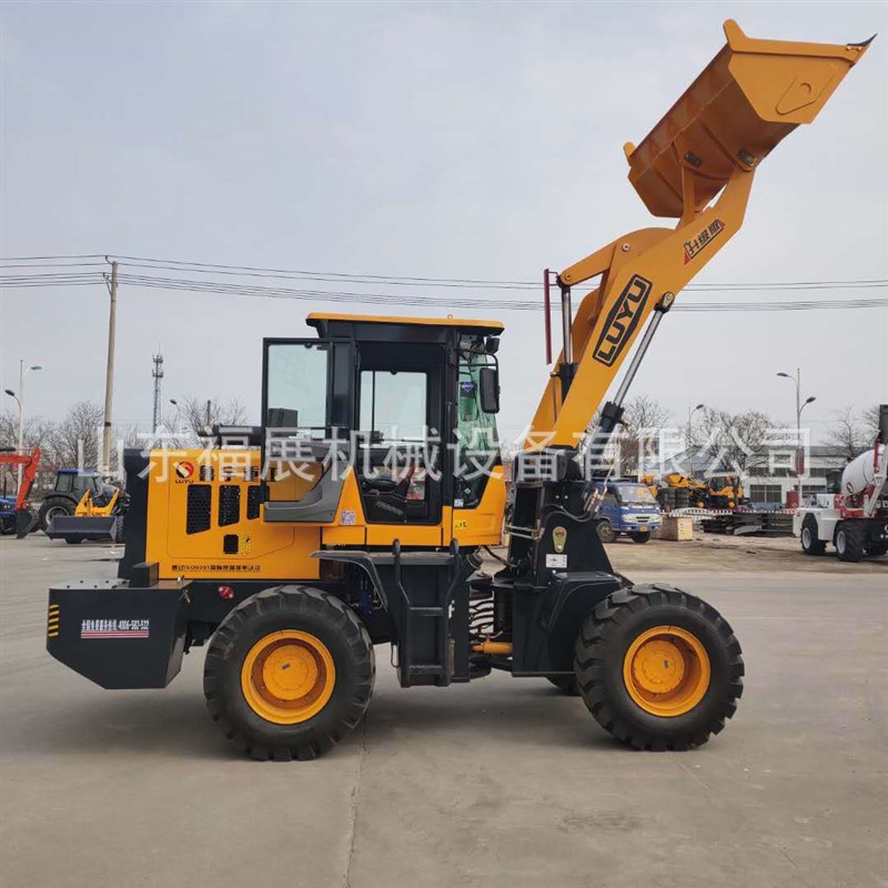 新款轮胎式小型装载机四驱液压铲车 20型工程铲车 农用抓木抓草机