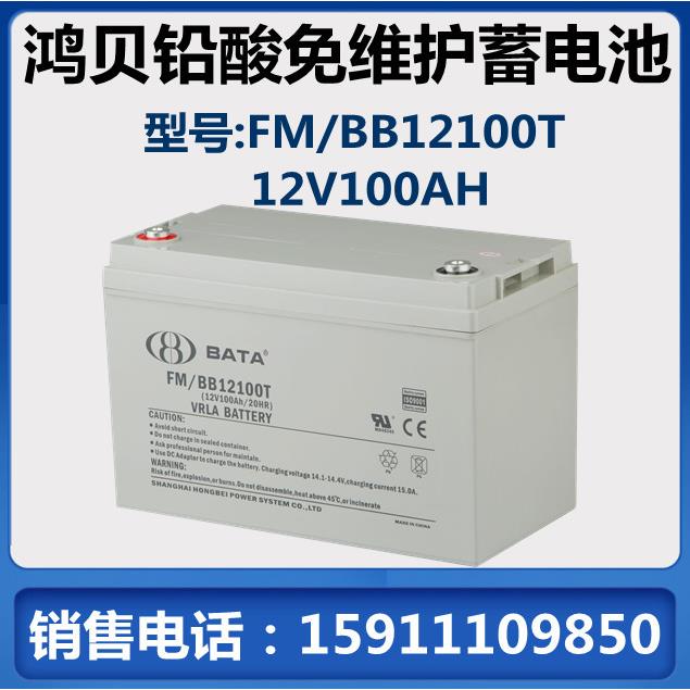 BABY 鸿贝蓄电池12V100AH FM/BB12100T 免维护EPS UPS电源直流屏