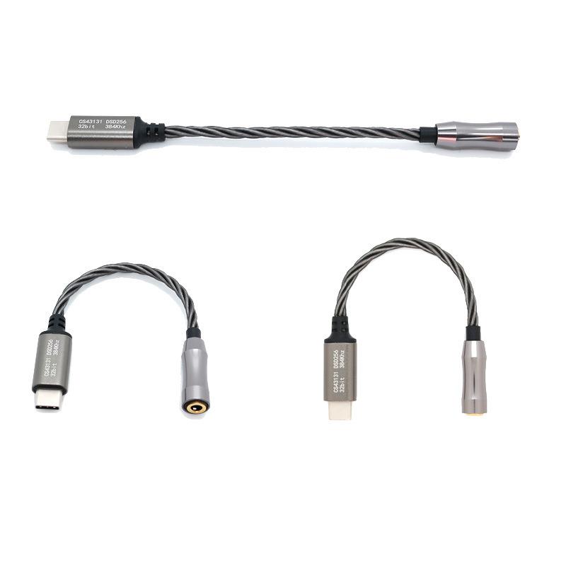 中山臻声HIFI级TYPE-C转3.5音频转接线CS43131 DSD256解码