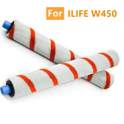适用ilife扫地机配件w450主刷软绒滚刷