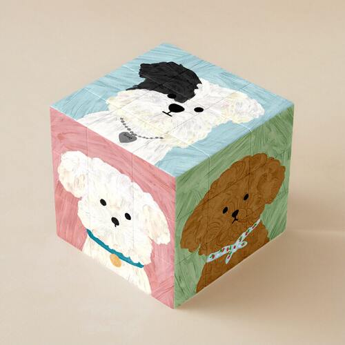 儿童创意三阶魔方可爱狗