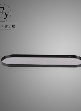 新款工艺c品简约现代几何金属镜面托盘餐桌样板房摆件家居软装摆