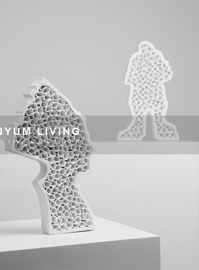 抽象镂空书卷人物艺术摆件样品t屋展示中心样板间书房博古架简约