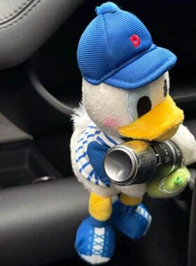 唐老鸭汽车怀挡装饰玩偶方向盘转向灯雨刮器可爱公仔摆件车载饰品