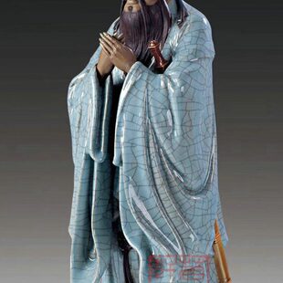 陶瓷工艺品 石湾公仔 孔子 万世师表