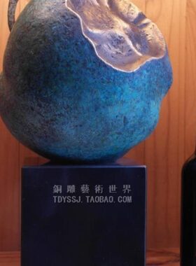 频频获利苹果铜雕塑工艺品水果抽象雕塑摆件软装潢家居装饰品礼品