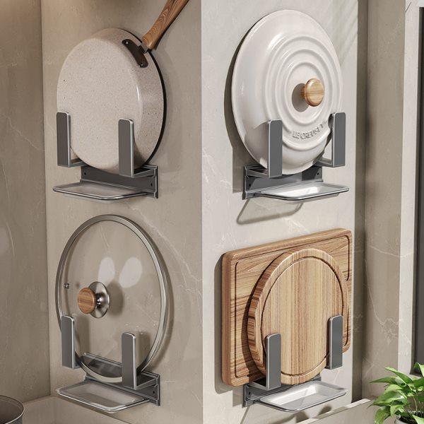 壁挂式锅盖架 免打孔置物架 菜板架厨房用品砧板沥水架收纳放置架,厨房/烹饪用具,锅盖架/锅盖收纳垫,淘宝优惠券,粉丝福利购,淘宝优惠卷