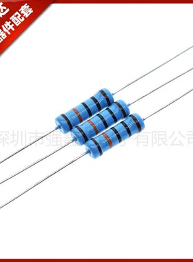 2WS 82R 1% 金属膜电阻 2W瓦 82欧姆 色环电阻 1000个/盒 编带