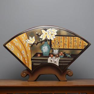 新中式陶瓷古风复古玄关隔断书柜博古架家居装饰品客厅电视柜摆件