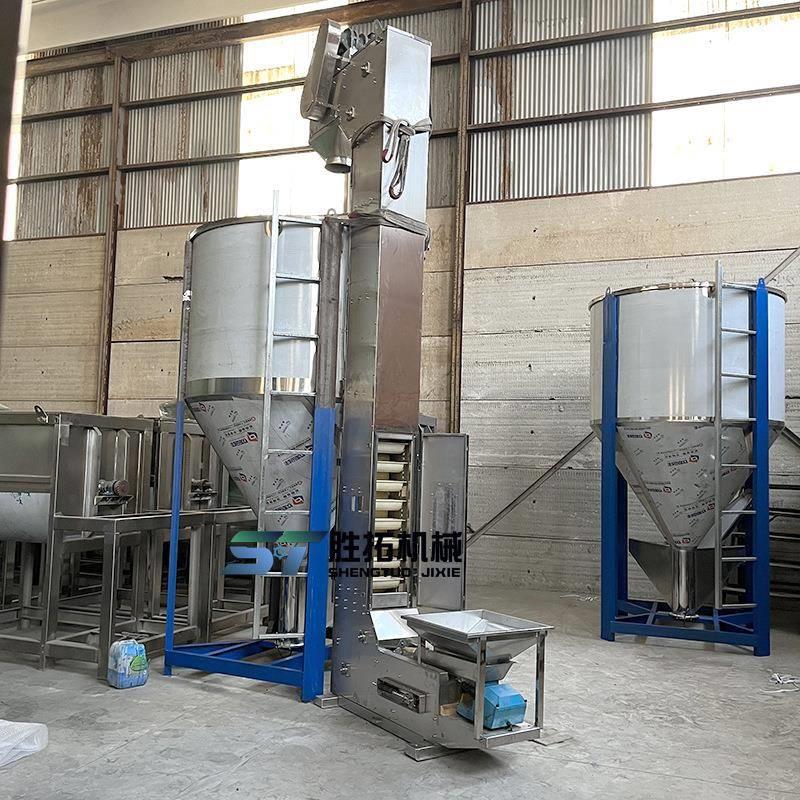 立式烘干搅拌机螺旋塑料加热拌料罐水稻粮食不锈钢大型颗粒混料桶