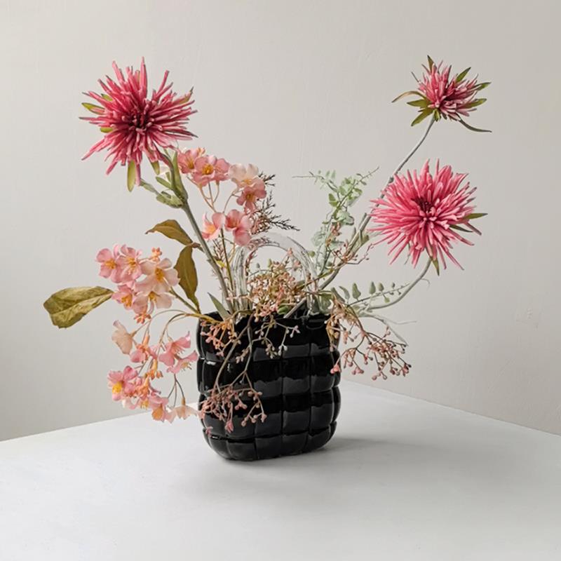 态生活 蟹爪菊含笑花仿真花束 轻奢餐桌茶几花艺摆设假花桌花装饰