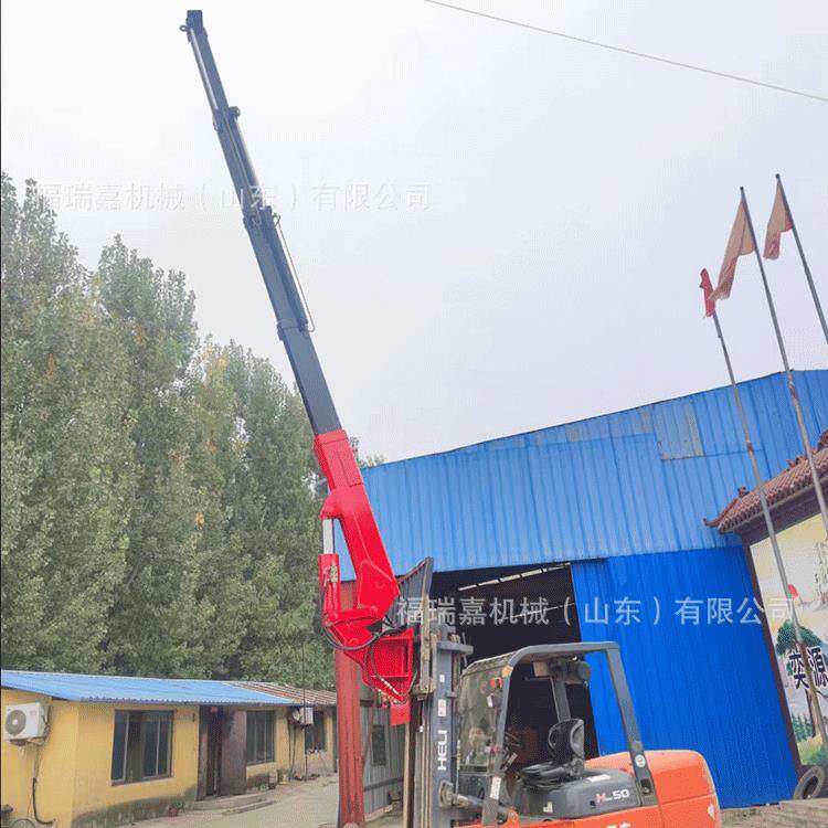 可拆卸多用途叉车吊臂全液压叉车吊臂安装信号灯登车可加吊篮