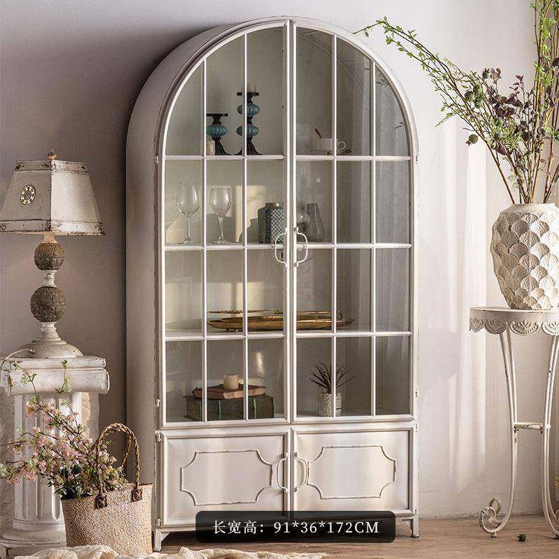 法式收纳储物柜客厅书柜餐厅展示柜厨房茶水柜小户型家用餐边柜子,住宅家具,餐边柜,淘宝优惠券,粉丝福利购,淘宝优惠卷