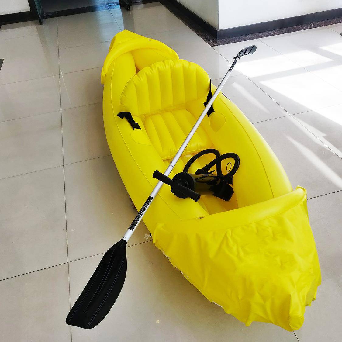 双人拉丝皮划艇单人充气独木舟kayak充气夹网船钓鱼船橡皮艇