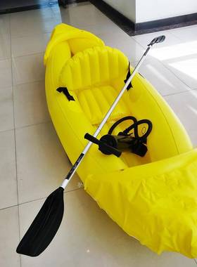 双人拉丝皮划艇单人充气独木舟kayak充气夹网船钓鱼船橡皮艇