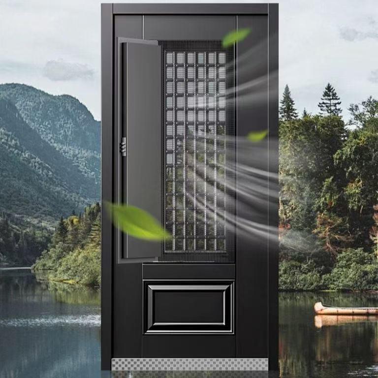 新款甲级加高通风门中门入户安全门透气入户门家用大门单门子母门