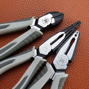 福冈老虎钳斜嘴钳电工专用工具虎头尖嘴钳钢线拉线多用钢丝钳钳子