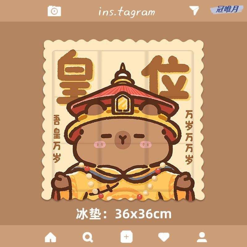 皇位卡皮巴拉冰垫坐垫夏季办公室椅垫屁垫M?椅垫凝胶凉垫冰袋垫