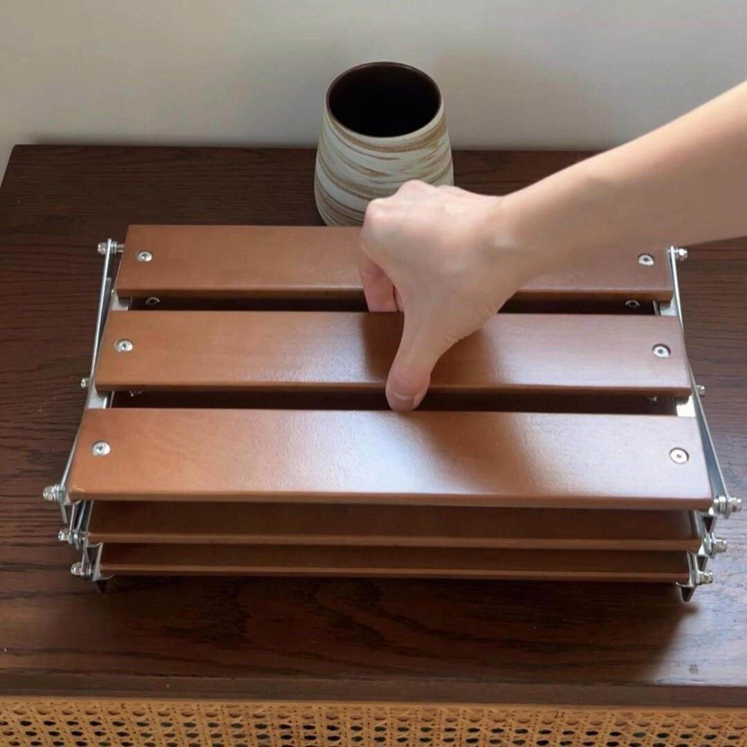 桌面杯架置物架多层化妆品收纳架折叠露营桌餐桌吧台摆件整理架子