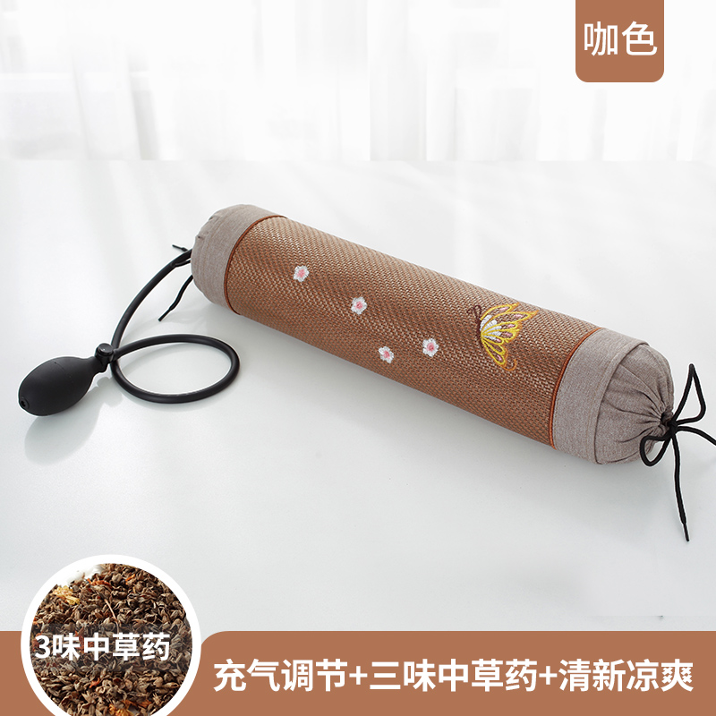 枕头护颈椎助睡眠颈m椎枕凉感夏季专用圆柱整头枕男单人荞麦护颈
