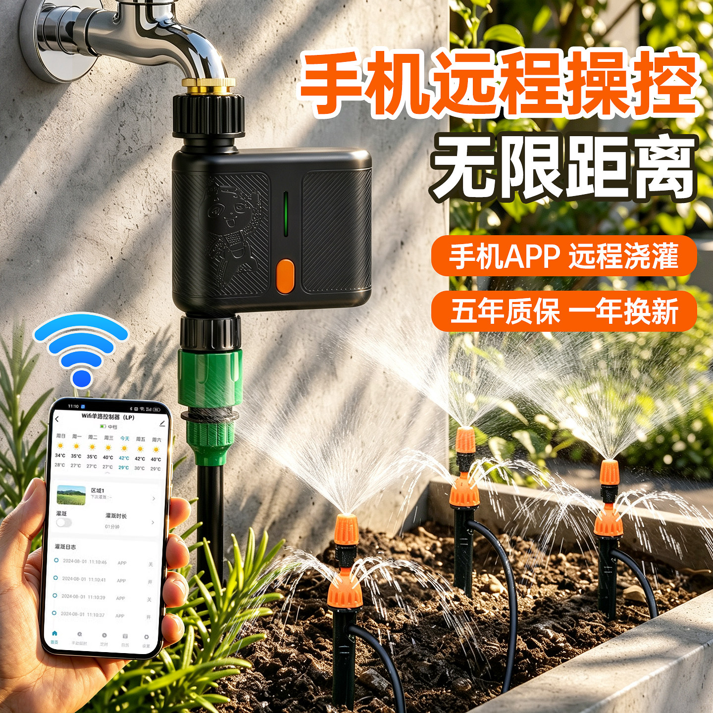 手机远程控制自动浇花神器无线WiFi定时浇水阳台浇菜智能灌溉设备