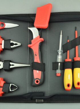 美国腾迈TEMO  11件拉链包电工绝缘工具组套  TMNS88-20111T