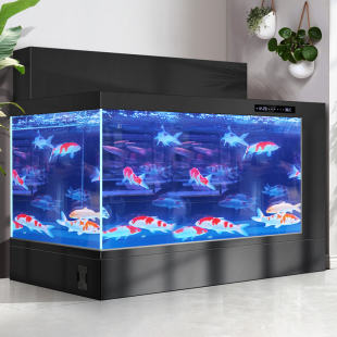 鱼缸水族b箱双过滤铝合金锦鲤地缸超白玻璃免换水客厅家用加宽大