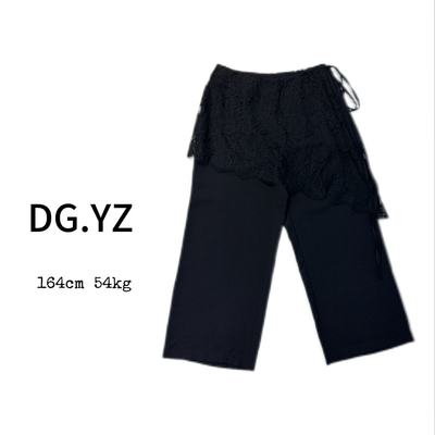 【樱子家】2810F设计师腰头拼接款独特小众显瘦直筒裤