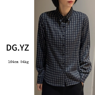 【樱子家】3176F格子长袖复古文艺宽松衬衫上衣