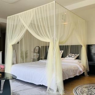 定制简约A类宫廷蚊帐家用单人床1.35m卧室纹账烤漆支架1.2高级1.0