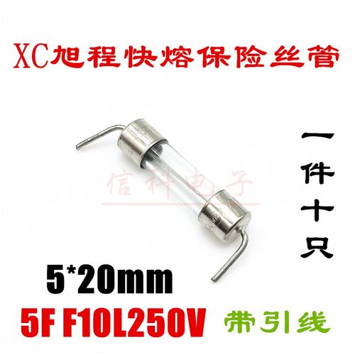 XC旭程5*20快熔玻璃保险丝管5F F10L250V F10AL250V带引线